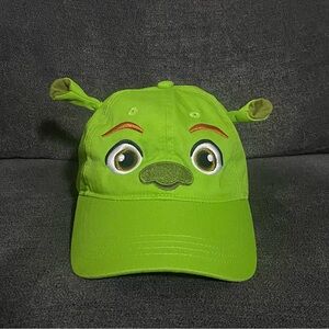 Universal Studios Shrek Face Strapback Cap Hat With Ears Green